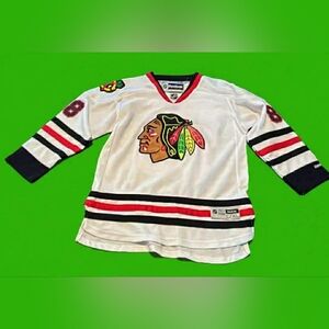 Reebok Kids White Hockey Jersey Chicago Blackhawks Kane 88